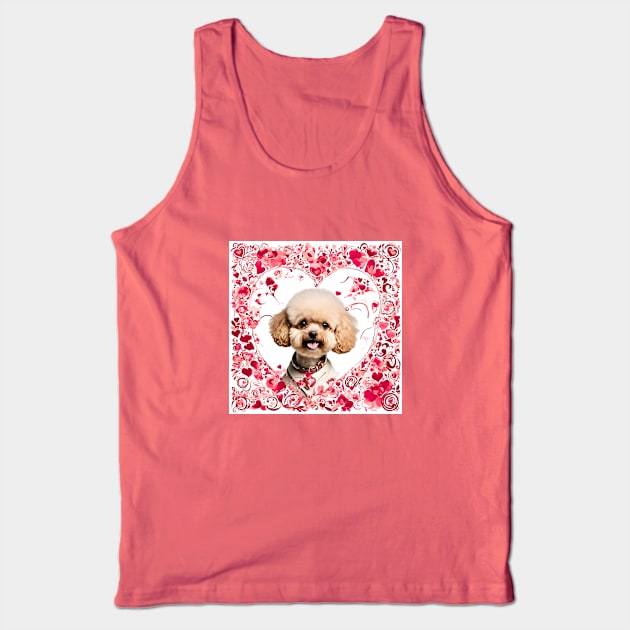 Toy Poodle Be Mine Valentine Tank Top by Doodle and Things